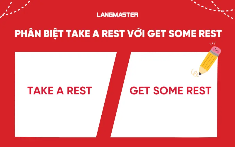 Phân biệt take a rest và get some rest