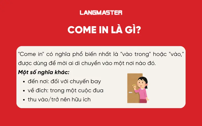 Come in là gì? Cách dùng come in
