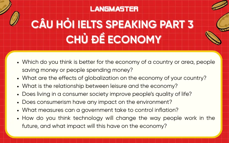 Câu hỏi IELTS Speaking Part 3 chủ đề Economy