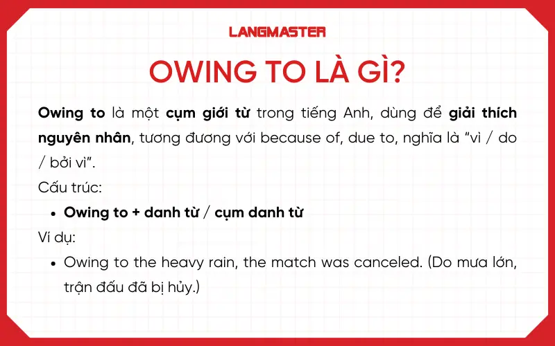 Owing to là gì?