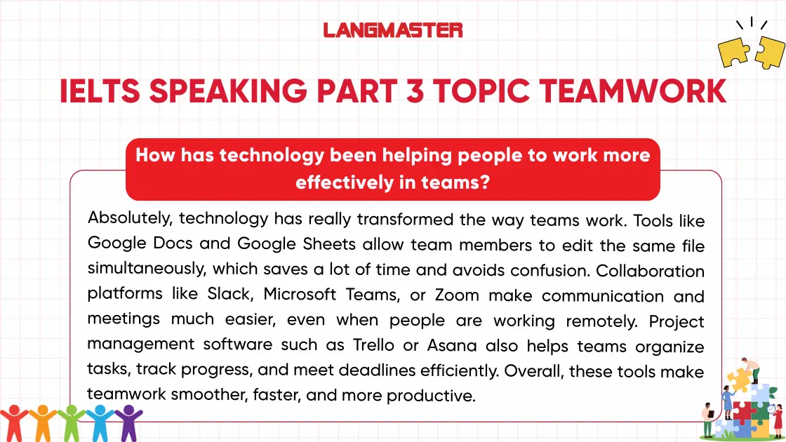 Bài mẫu IELTS Speaking Part 3 topic Teamwork thường gặp
