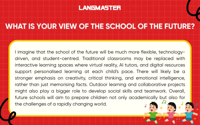 What is your view of the school of the future?
