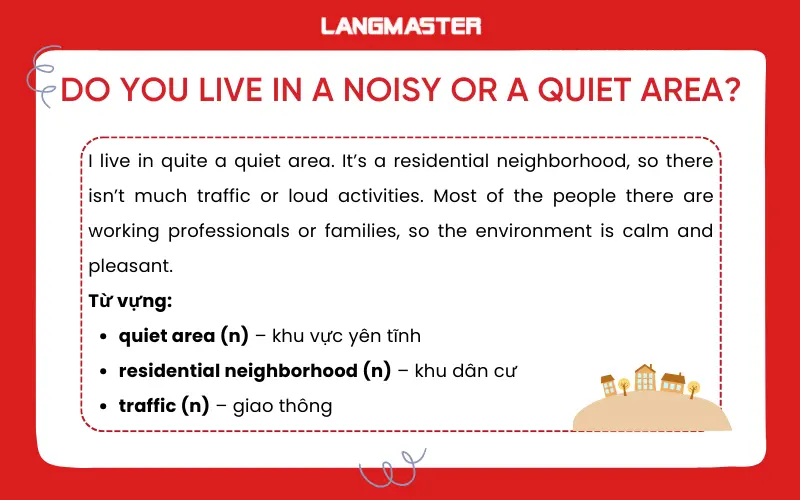 Bài mẫu IELTS Speaking Part 1 The area you live in