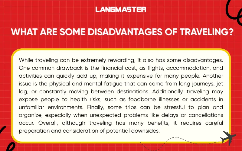 What are some disadvantages of traveling?