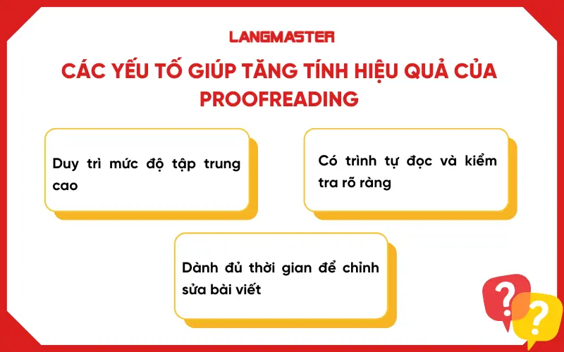 Các yếu tố giúp tăng tính hiệu quả của Proofreading