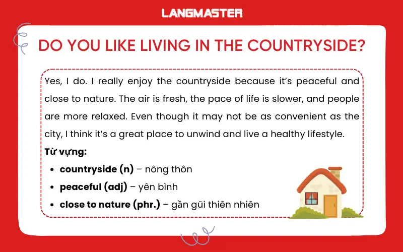 Bài mẫu IELTS Speaking Part 1 The area you live in