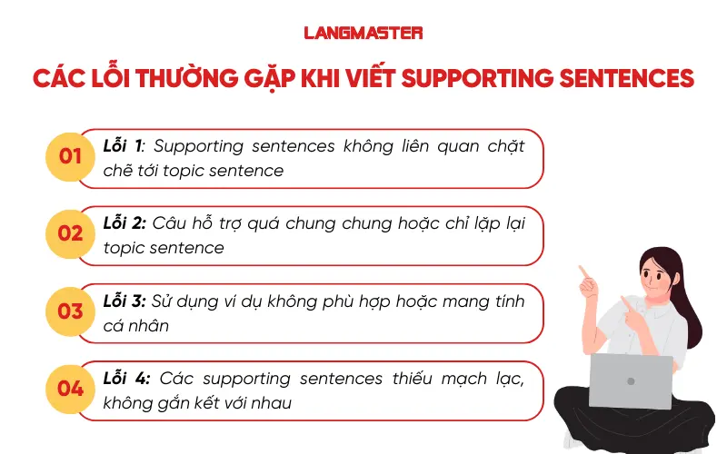 Các lỗi thường gặp khi viết supporting sentences
