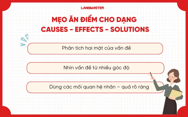 Mẹo ăn điểm cho dạng Causes - Effects - Solutions 