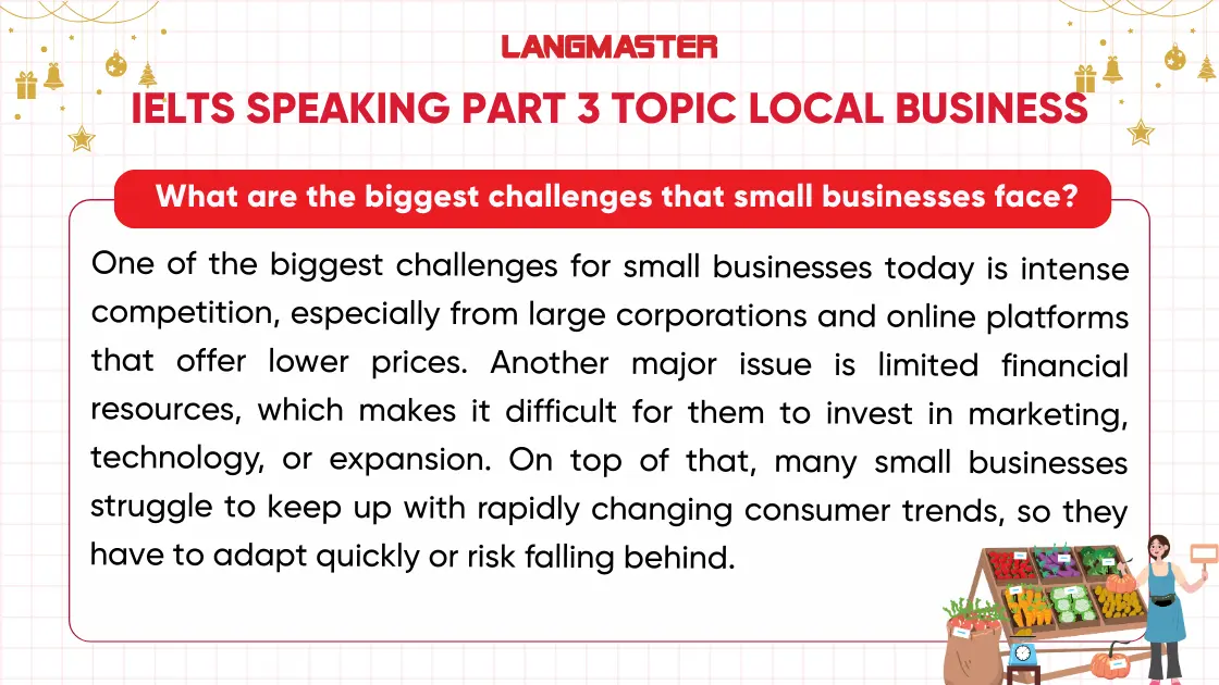 Bài mẫu ielts speaking part 3 Local Business