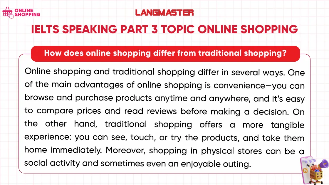 How does online shopping differ from traditional shopping?
