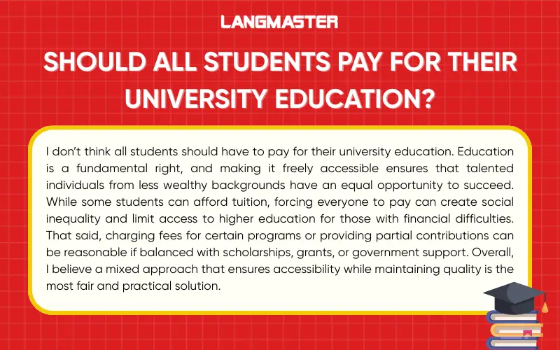 Should all students pay for their university education?