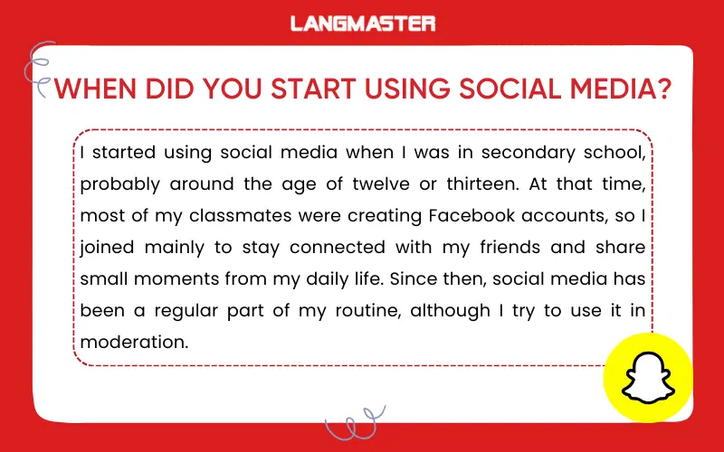 Bài mẫu topic Social Media IELTS Speaking part 1