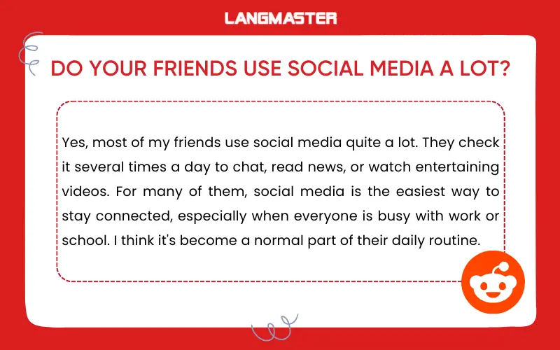 Bài mẫu topic Social Media IELTS Speaking part 1