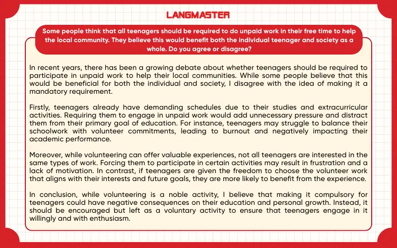 Dạng Opinion Essays band 6