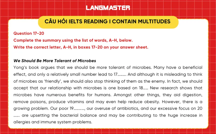 Đề bài IELTS Reading I Contain Multitudes