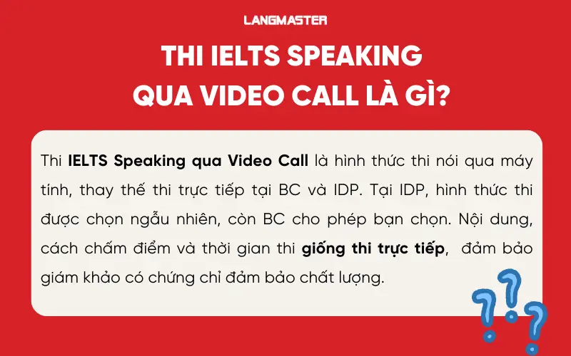 Thi IELTS Speaking qua Video Call là gì?