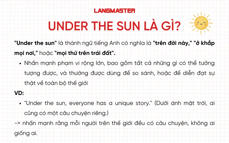 Under the sun là gì?