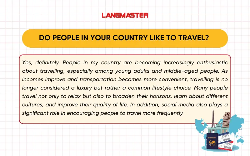 Do people in your country like to travel