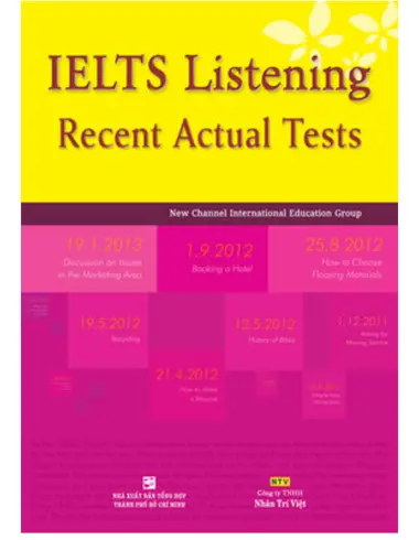 IELTS Recent Actual Listening Test Vol 1, 2, 3, 4 - giáo trình luyện IELTS Listening