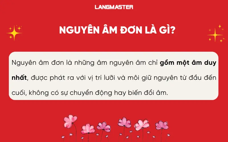 Khái niệm Nguyên âm đơn