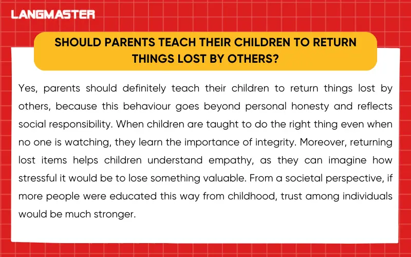 Bài mẫu IELTS Speaking Part 3 topic Losing things
