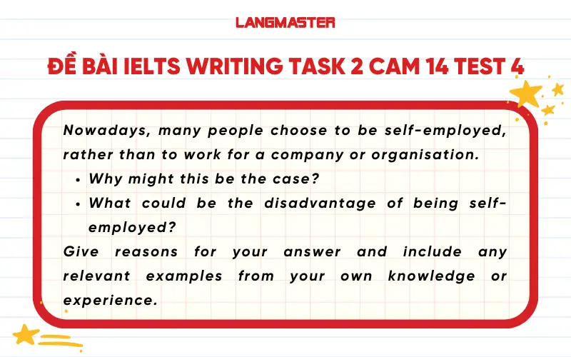 Đề bài IELTS Writing task 2 Cam 14 Test 4