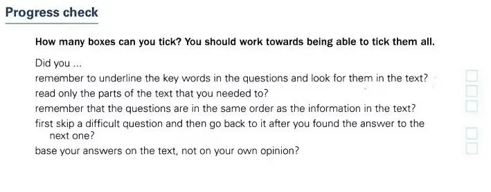 Phần Checklist sách Get Ready For IELTS