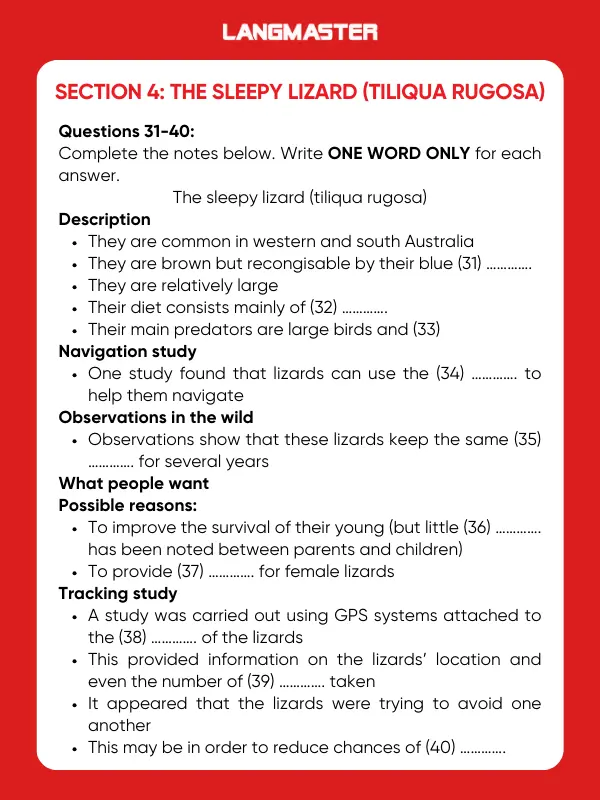 Đề Section 4 IELTS Listening Cambridge 13 Test 3