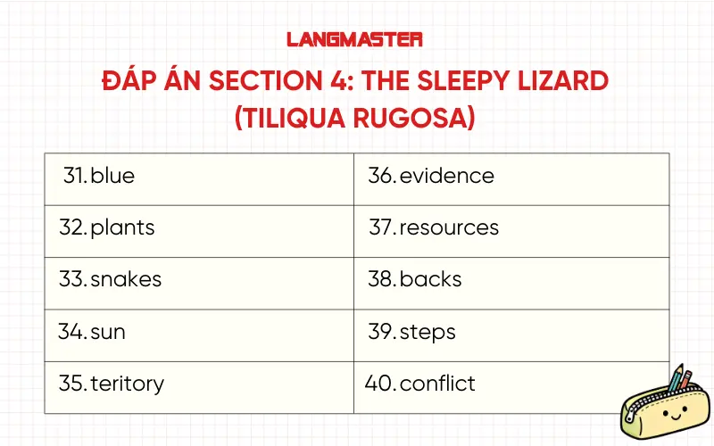 Đáp án Section 4 IELTS Listening Cambridge 13 Test 3