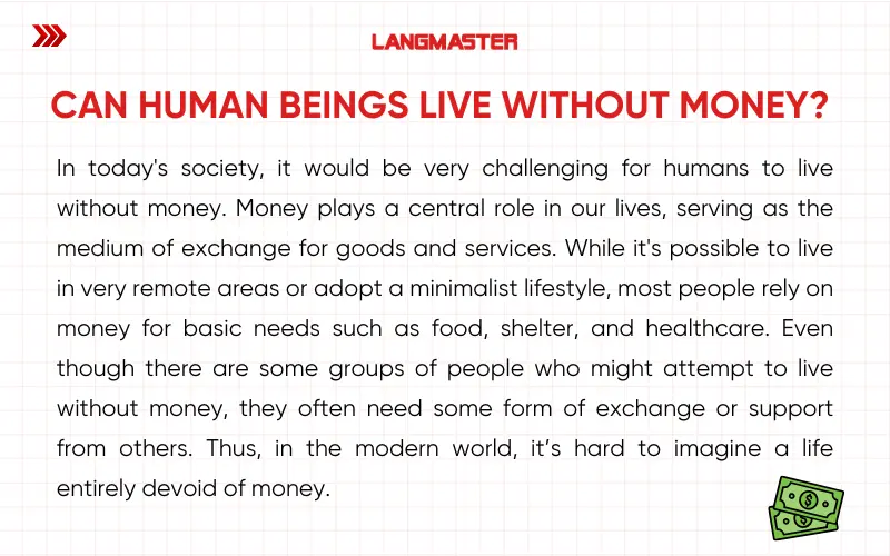 Bài mẫu IELTS Speaking part 3 topic Money