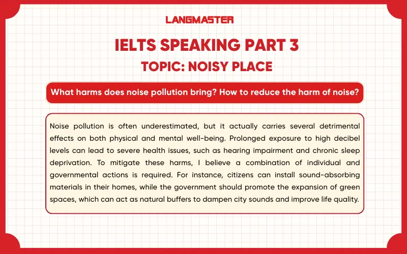 What harms does noise pollution bring? How to reduce the harm of noise? ielts speaking part 3