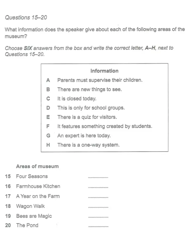 Museum Building IELTS Listening Cam 18 Test 4