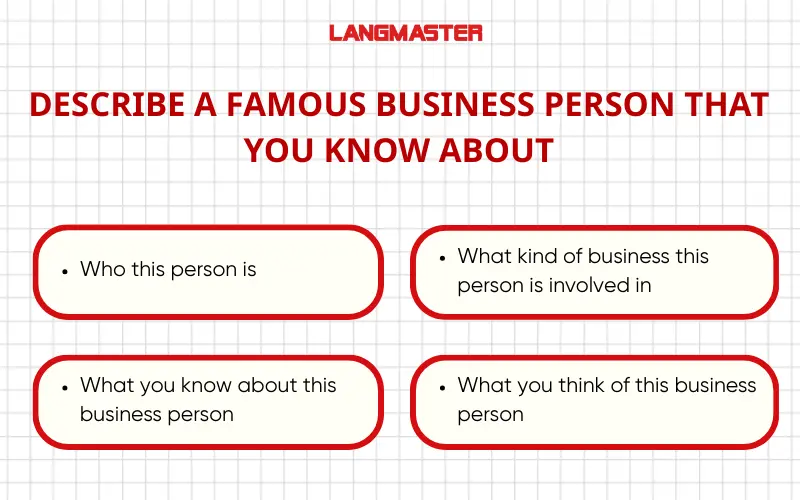Dàn ý Đề bài “Describe a famous business person that you know about”