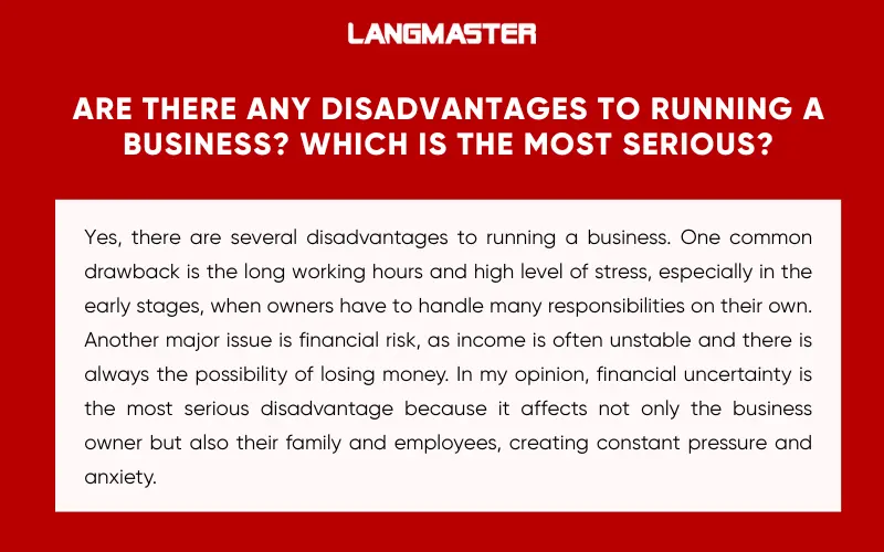 bài mẫu Cambridge IELTS 10, Test 2, Speaking Part 3 Topic 2: People and business