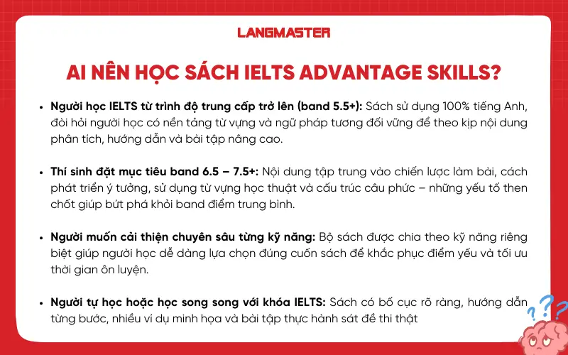 Ai nên học sách IELTS Advantage Skills?