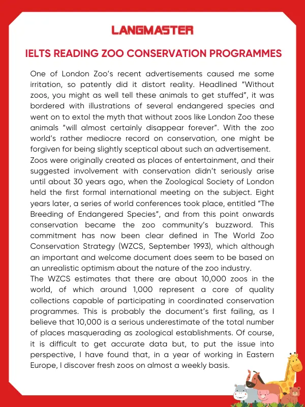 Bài đọc IELTS Reading theo chủ đề Animals