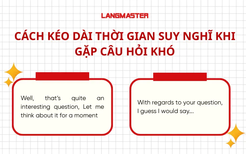 Cách kéo dài thời gian suy nghĩ khi gặp câu hỏi khó