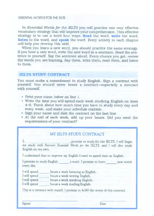 Essential Words for the IELTS