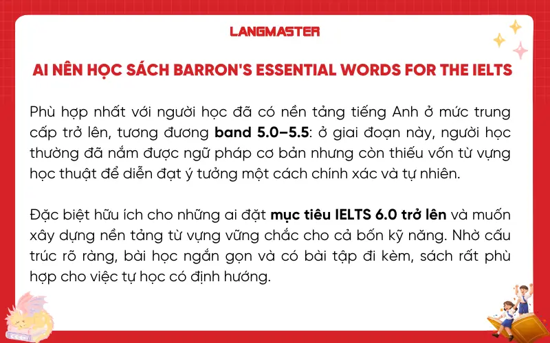 Ai nên học sách Barron's Essential Words for the IELTS