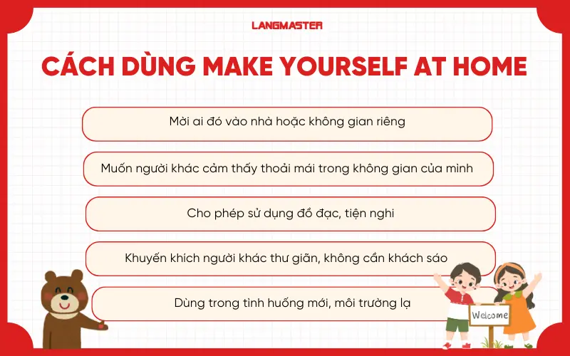Cách dùng Make yourself at home