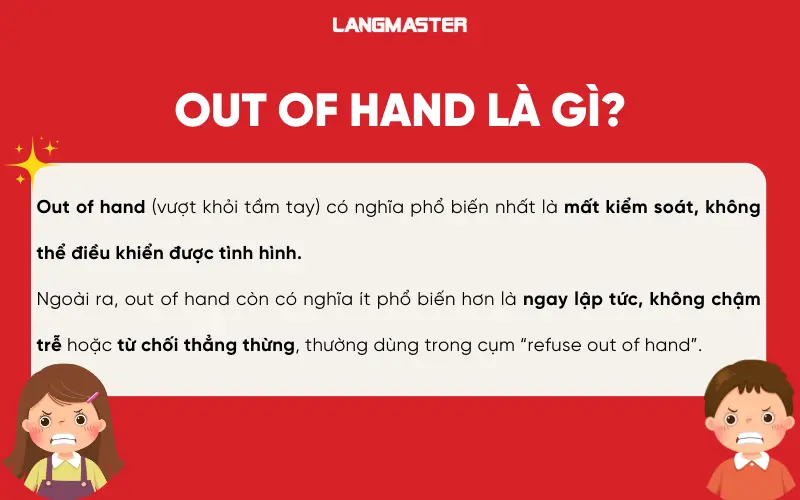 Out of hand là gì?