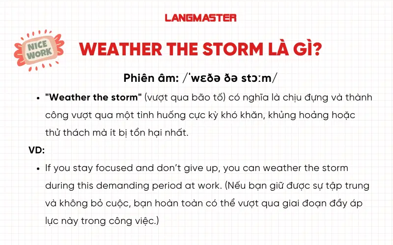 Weather the storm là gì?