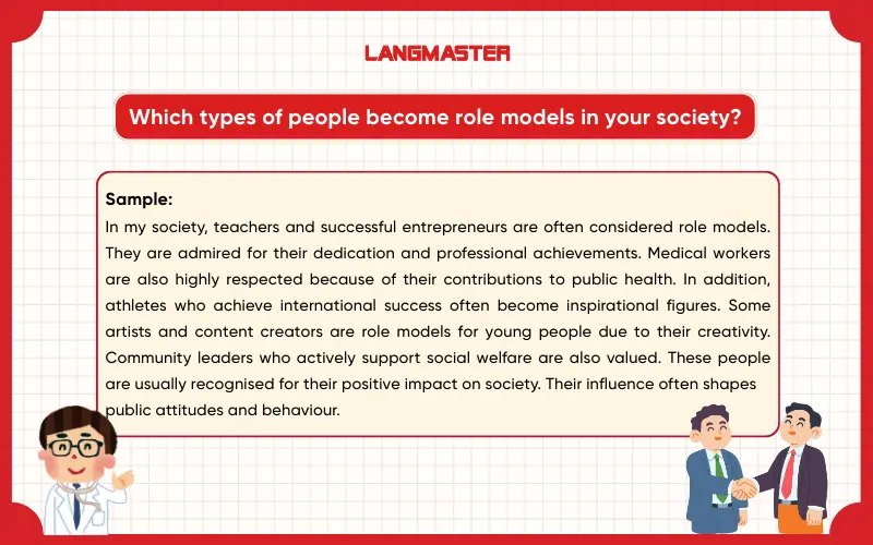 IELTS Speaking Part 3 Which types of people become role models in your society?