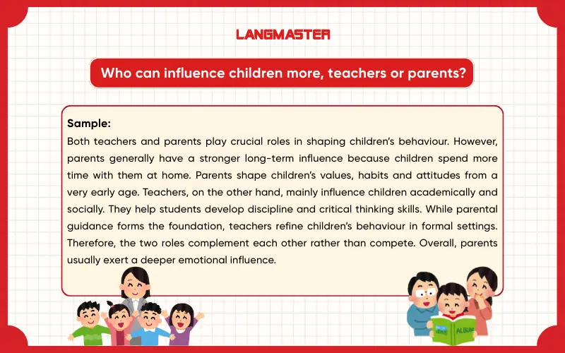 IELTS Speaking Part 3 Who can influence children more, teachers or parents?