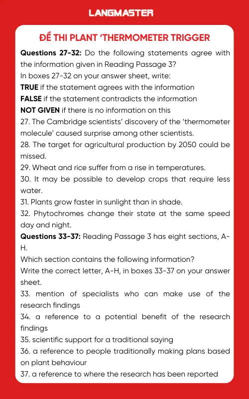 Đề thi Plant ‘thermometer trigger Cam 16 test 3