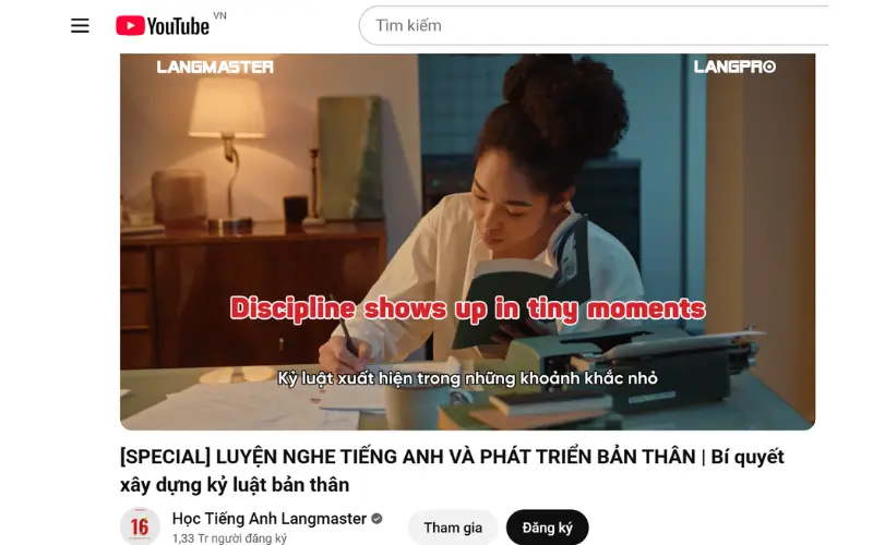 Luyện nghe IELTS 6.5 qua Youtube