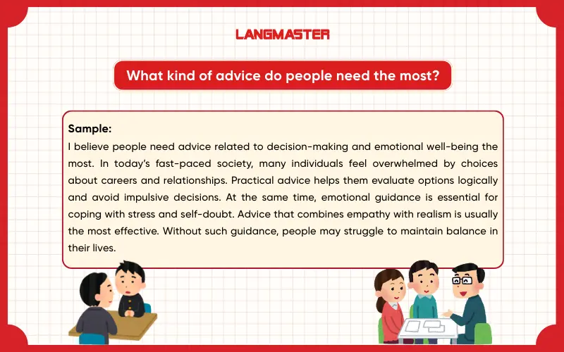 What kind of advice do people need the most?