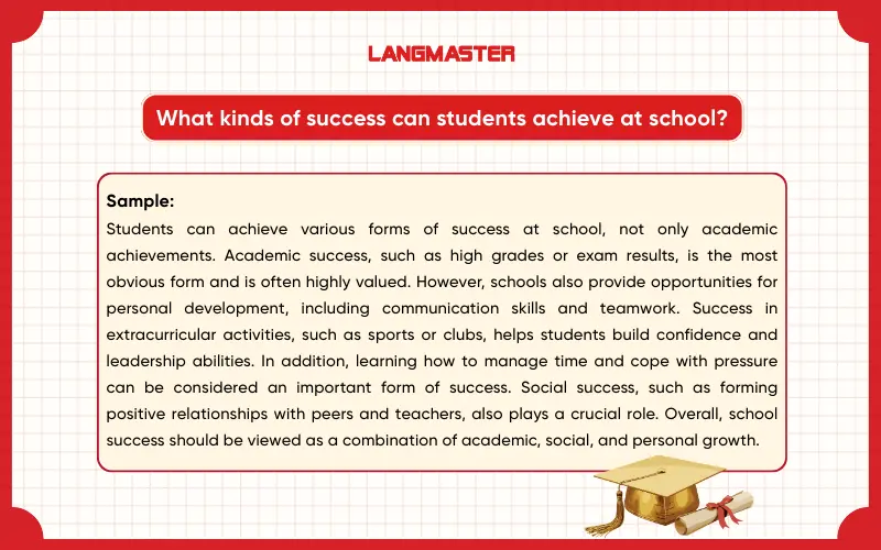 What kinds of success can students achieve at school? IELTS Speaking Part 3