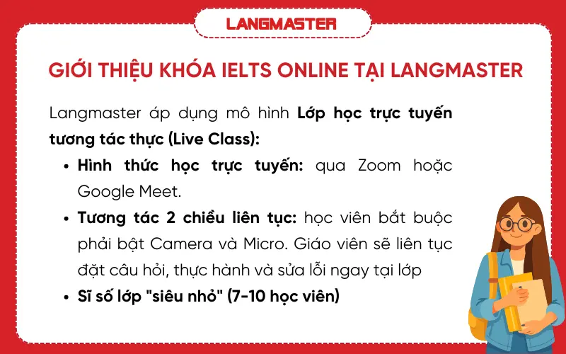 Giới thiệu khóa IELTS Online tại Langmaster