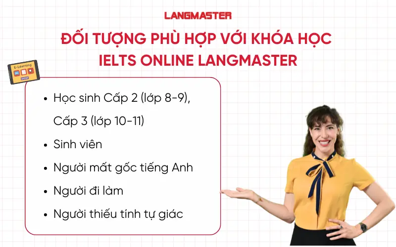 Đối tượng phù hợp với khóa IELTS online Langmaster